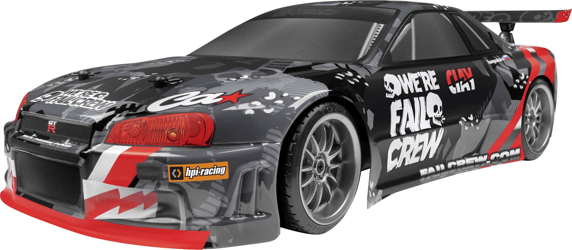 HPI Racing E10 Drift Nissan Skyline R34 GT-R Brushed 1:10 RC Modellauto Elektro Straßenmodell Allradantrieb (4WD) 100% RtR 2,4GHz