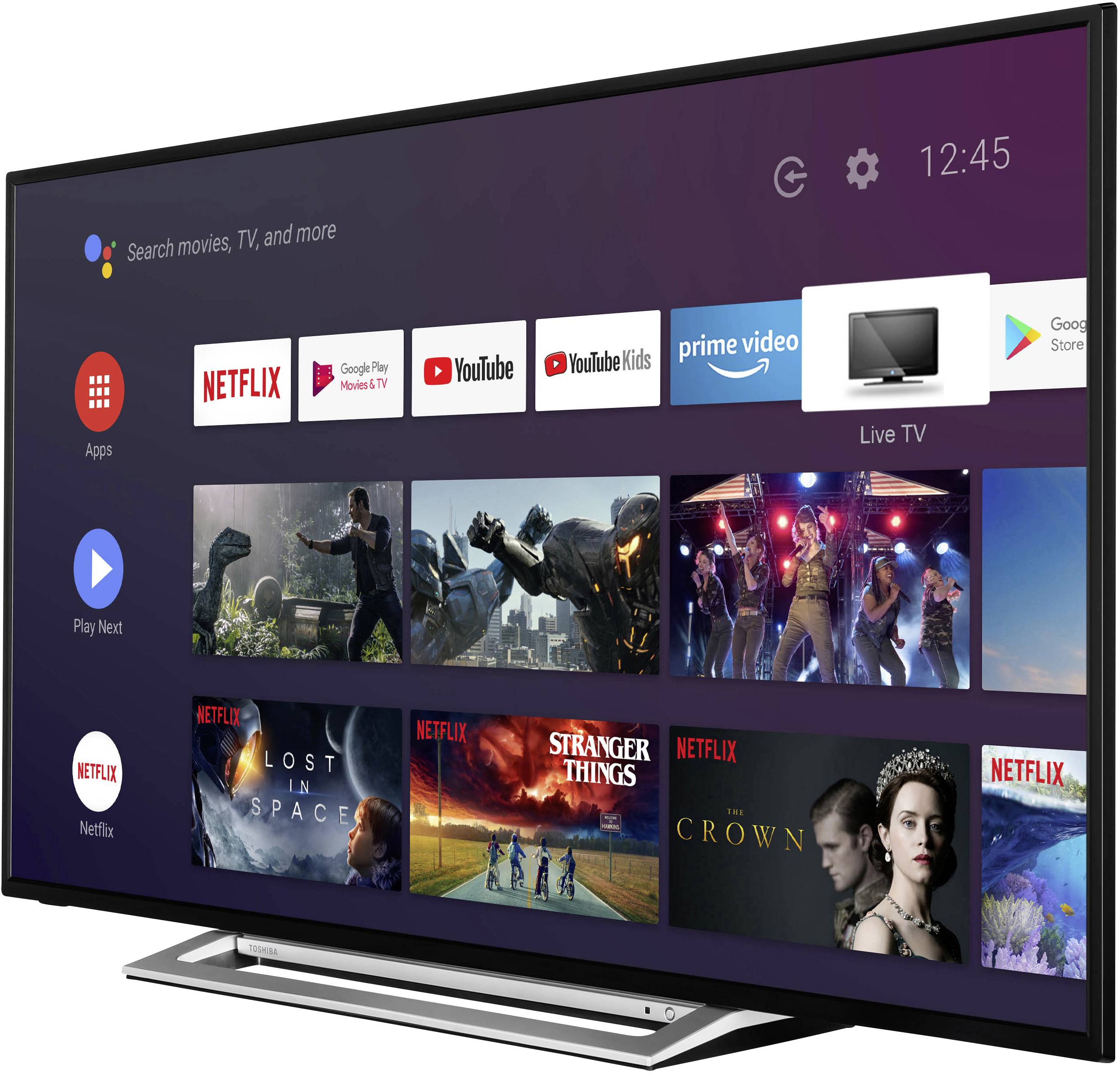 Toshiba 43UA3A63DG LED-TV 108cm 43 Zoll EEK G (A - G) DVB-T2, DVB-C, DVB-S, UHD, Smart TV, WLAN, CI+ Schwarz, Silber