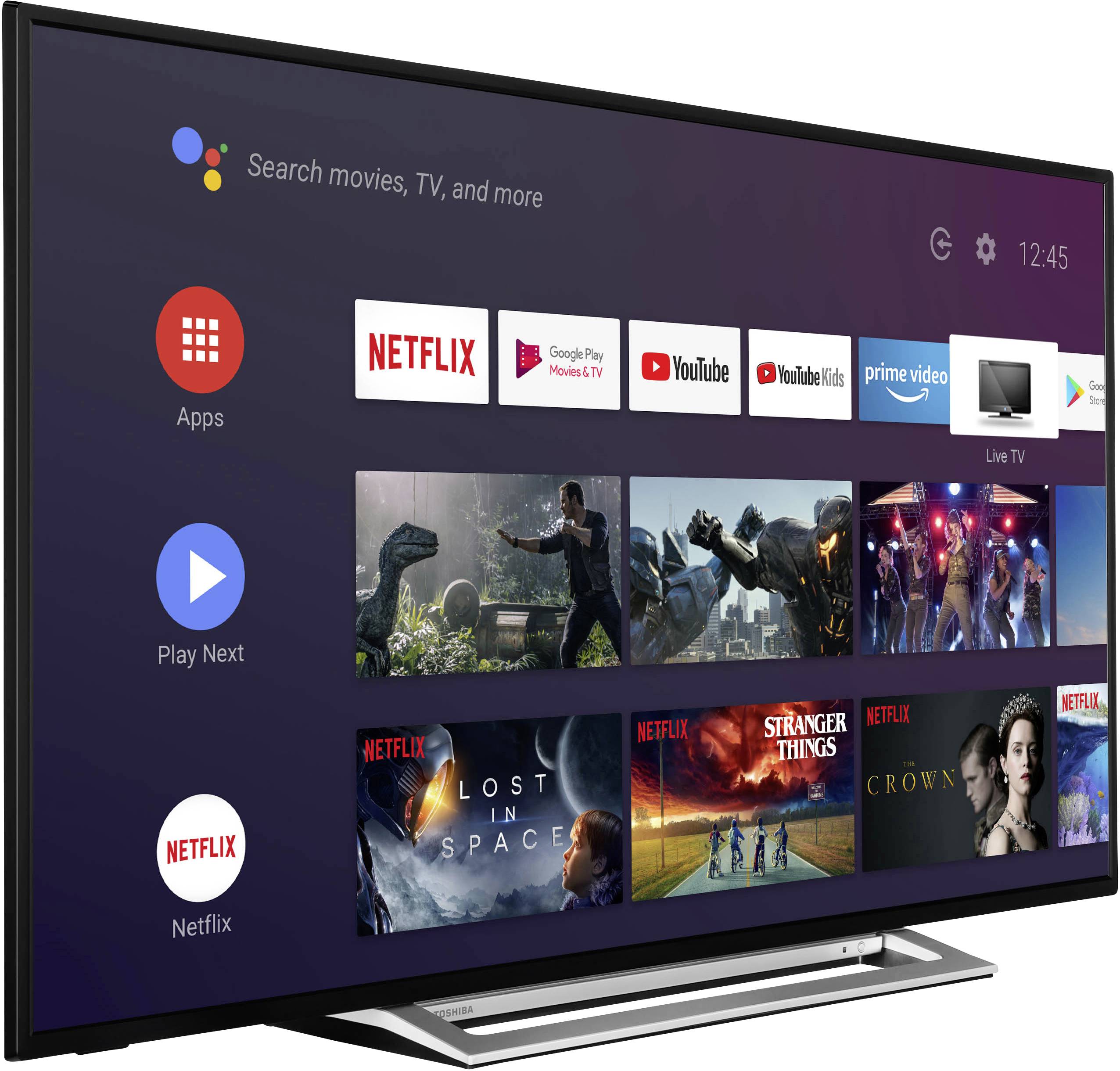 Toshiba 50UA3A63DG LED-TV 126cm 50 Zoll EEK G (A - G) DVB-T2, DVB-C, DVB-S, UHD, Smart TV, WLAN, CI+ Schwarz, Silber