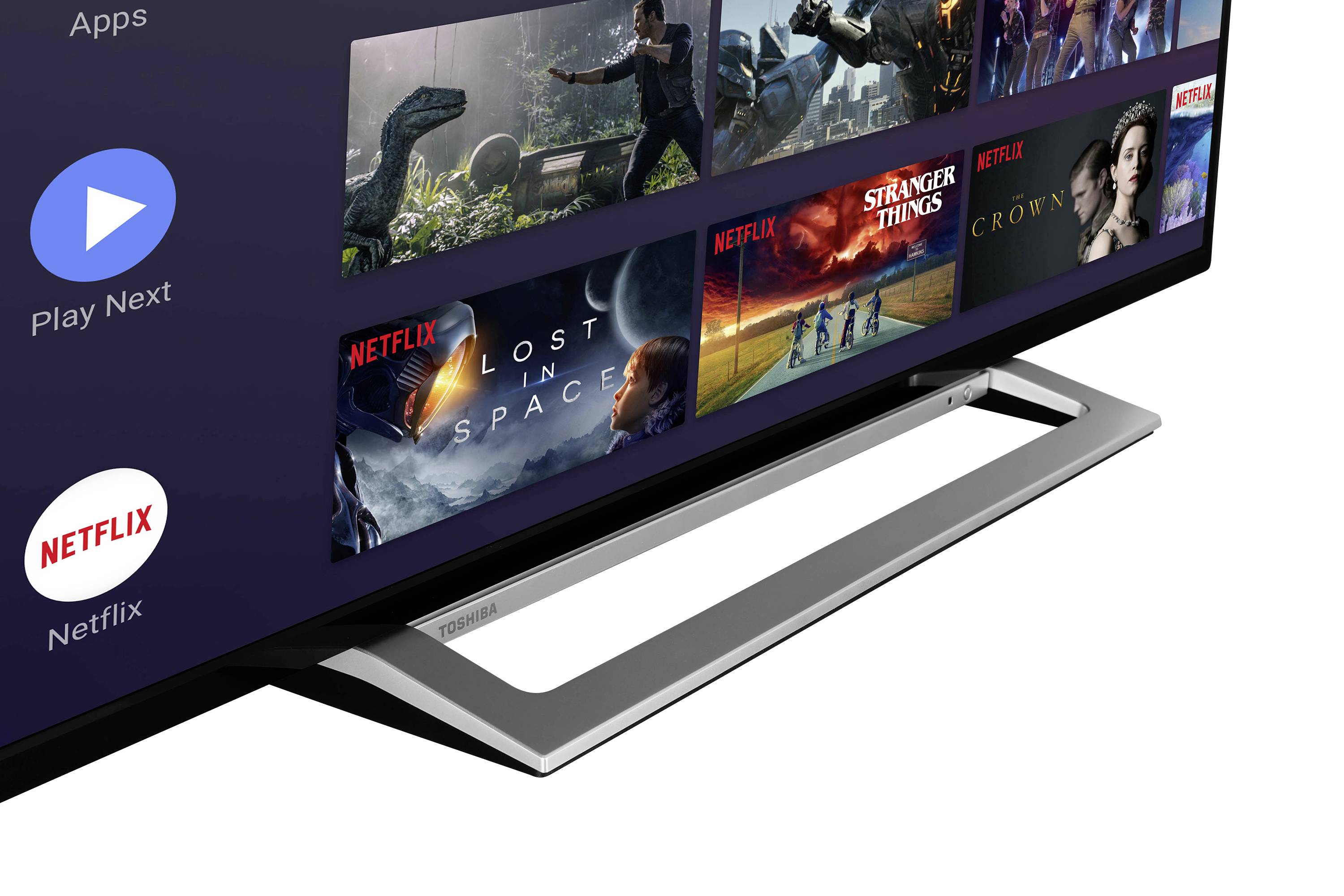 Toshiba 55UA3A63DG LED-TV 139cm 55 Zoll EEK G (A - G) DVB-T2, DVB-C, DVB-S, UHD, Smart TV, WLAN, CI+ Schwarz, Silber