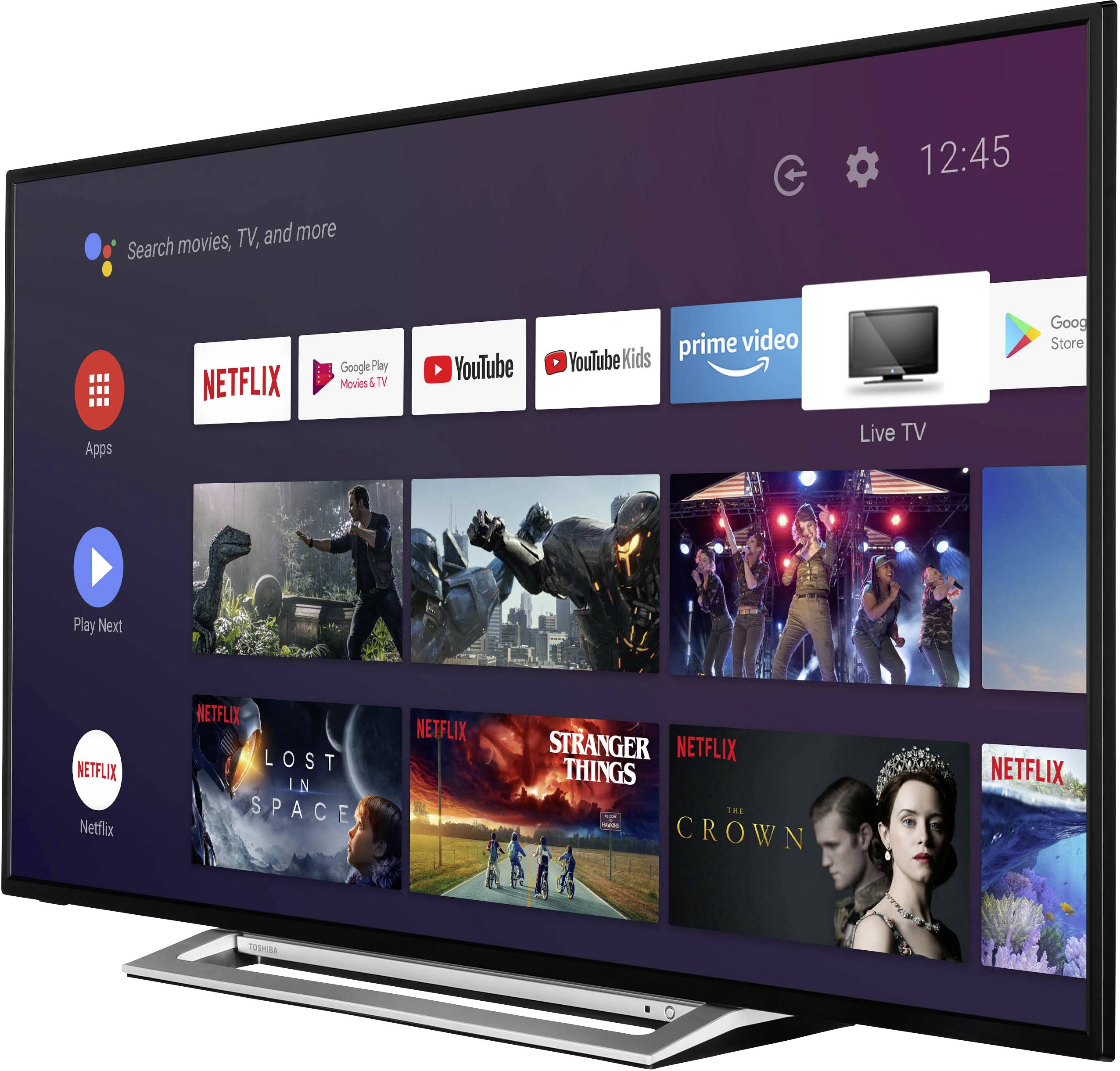 Toshiba 55UA3A63DG LED-TV 139 cm 55 Zoll EEK G (A - G) DVB-T2, DVB-C, DVB-S, UHD, Smart TV, WLAN, CI+ Schwarz, Silber