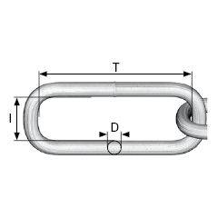 dörner + helmer 171834G Rundstahlkette Silber Stahl galvanisch verzinkt 30m