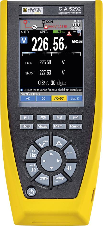 Chauvin Arnoux C.A 5292 Hand-Multimeter digital Datenlogger, Grafik-Display CAT III 1000 V, CAT IV 600V Anzeige (Counts): 100000