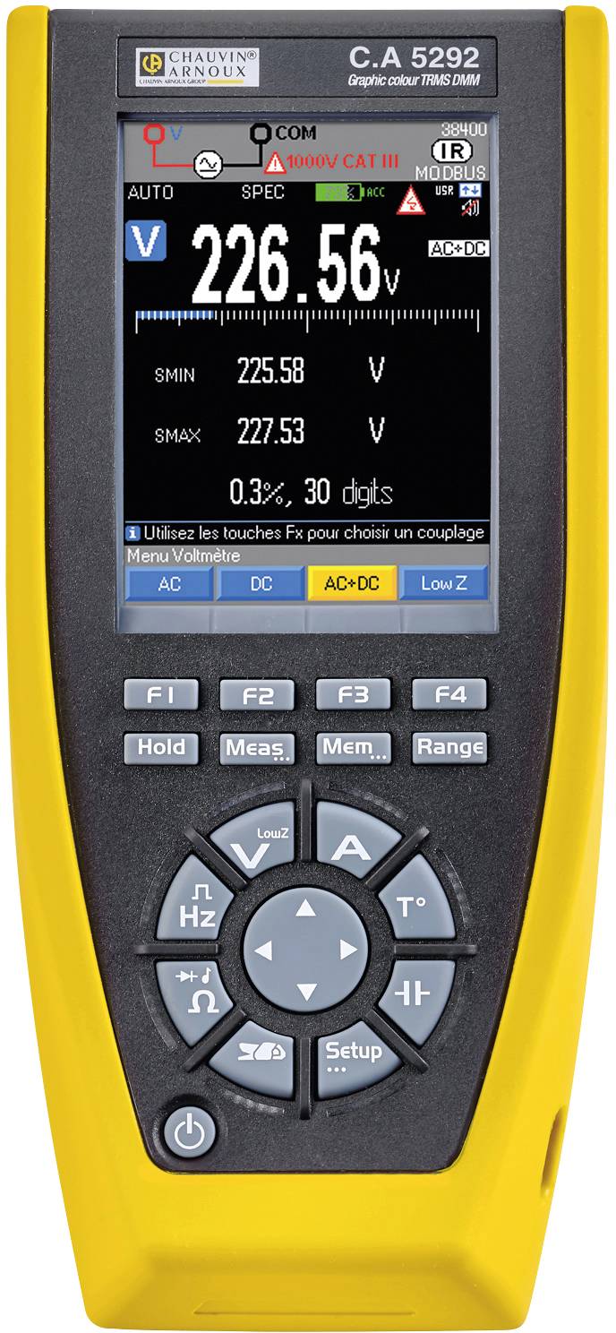 Chauvin Arnoux C.A 5292 Hand-Multimeter digital Datenlogger, Grafik-Display CAT III 1000 V, CAT IV 600V Anzeige (Counts): 100000