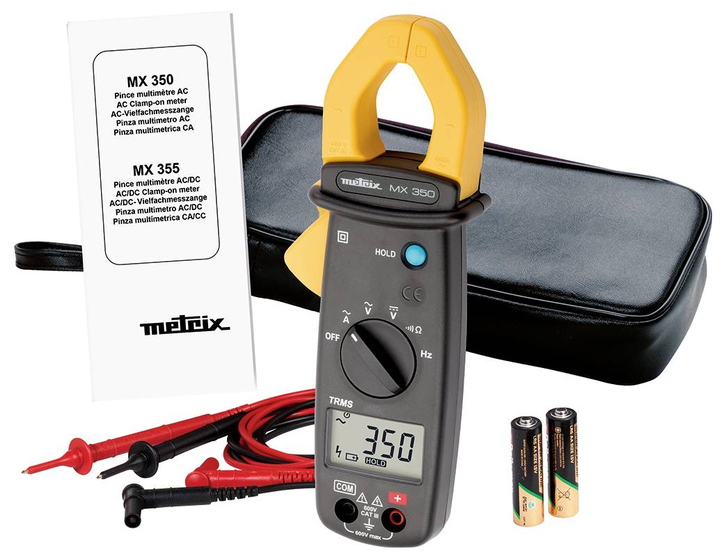 Metrix MX 350 Stromzange digital CAT III 600V Anzeige (Counts): 6000