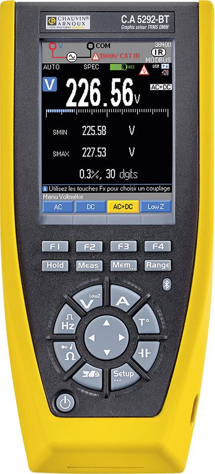 Chauvin Arnoux C.A 5292-BT Hand-Multimeter digital Datenlogger, Grafik-Display CAT III 1000 V, CAT IV 600 V Anzeige (Counts): 100000