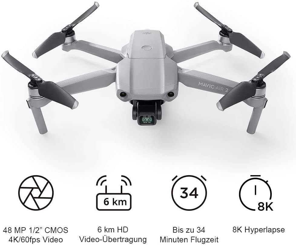 DJI Mavic Air 2 RTF Quadrocopter RtF Kameraflug, GPS-Funktion