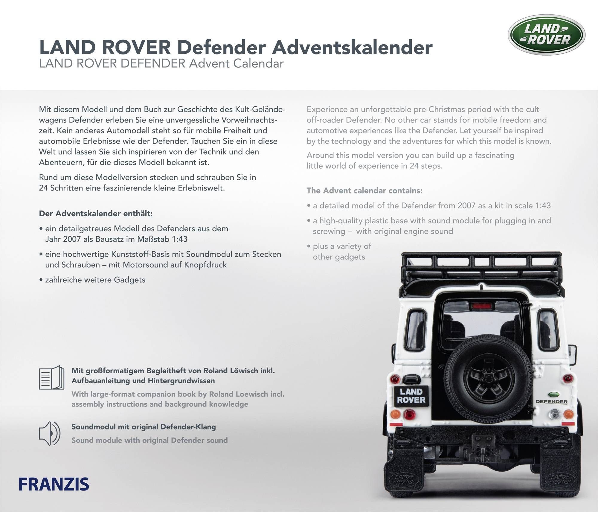 Franzis Verlag Land Rover Devender Bausätze, Elektronik, Technik Adventskalender