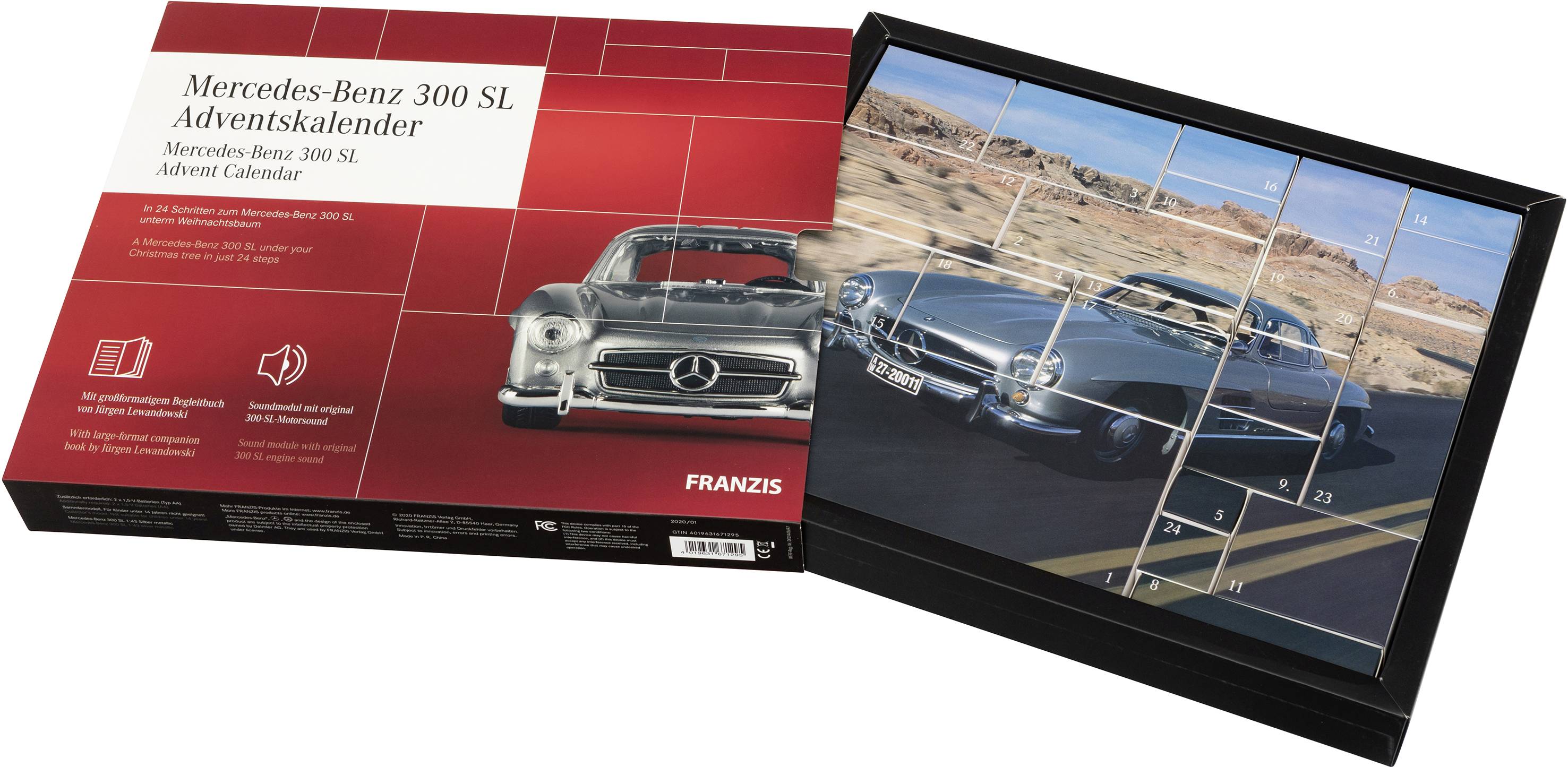 Franzis Verlag Mercedes-Benz 300 SL Mercedes-Benz 300 SL Bausätze, Elektronik, Technik Adventskalender Altersklasse ab 14 Jahre