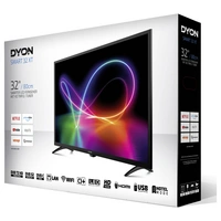 Dyon Smart 32 XT LED-TV 80cm 31.5 Zoll EEK E (A - G) DVB-T2, DVB-C, DVB-S, HD ready, Smart TV, WLAN, CI+ Schwarz Dyon Smart 32 XT LED-TV 80cm 31.5 Zoll EEK E (A - G) DVB-T2, DVB-C, DVB-S, HD ready, Smart TV, WLAN, CI+ Schwarz
