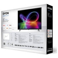 Dyon Smart 32 XT LED-TV 80cm 31.5 Zoll EEK E (A - G) DVB-T2, DVB-C, DVB-S, HD ready, Smart TV, WLAN, CI+ Schwarz Dyon Smart 32 XT LED-TV 80cm 31.5 Zoll EEK E (A - G) DVB-T2, DVB-C, DVB-S, HD ready, Smart TV, WLAN, CI+ Schwarz