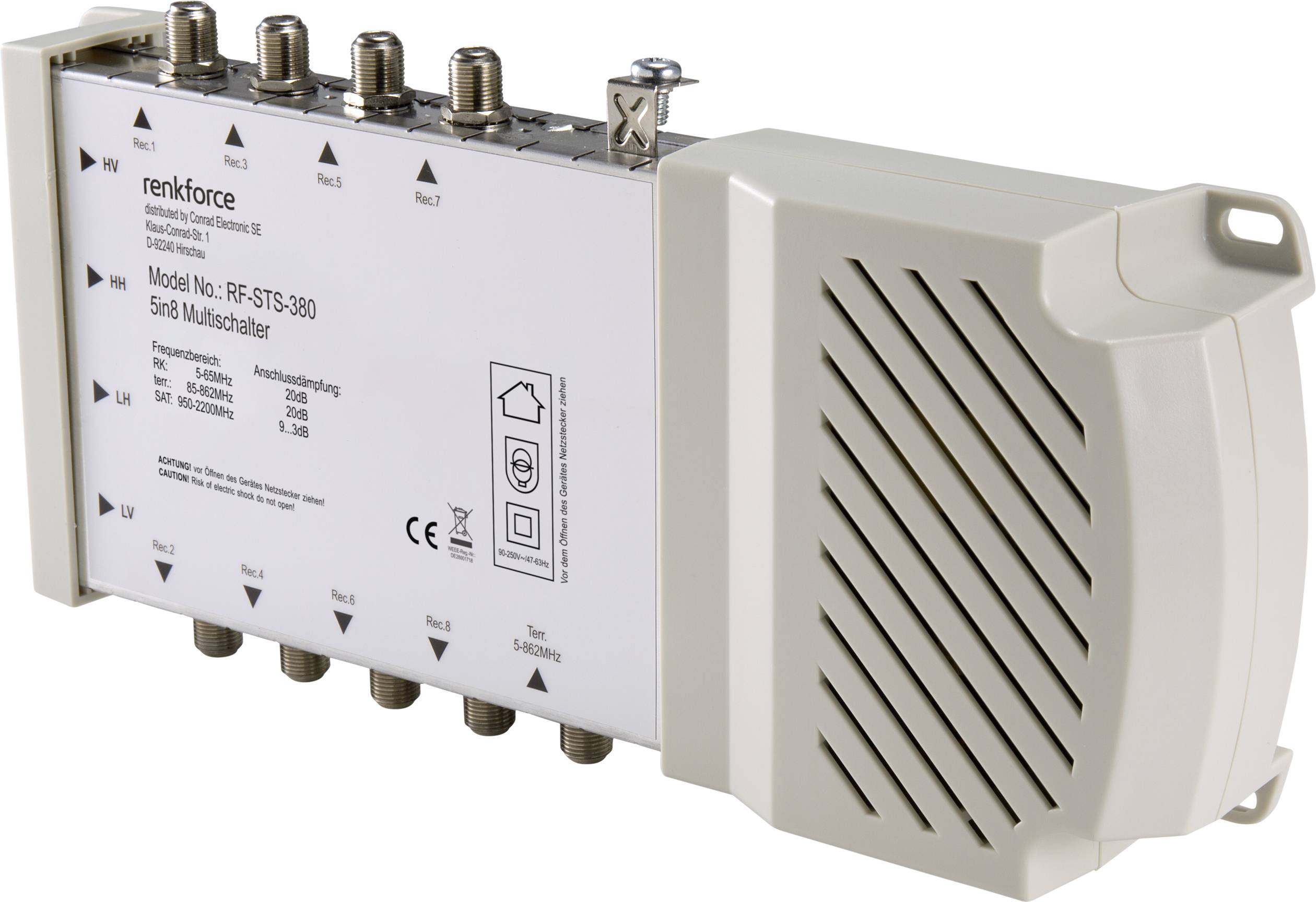 Renkforce RF-STS-380 SAT Multischalter Eingänge (Multischalter): 5 (4 ...