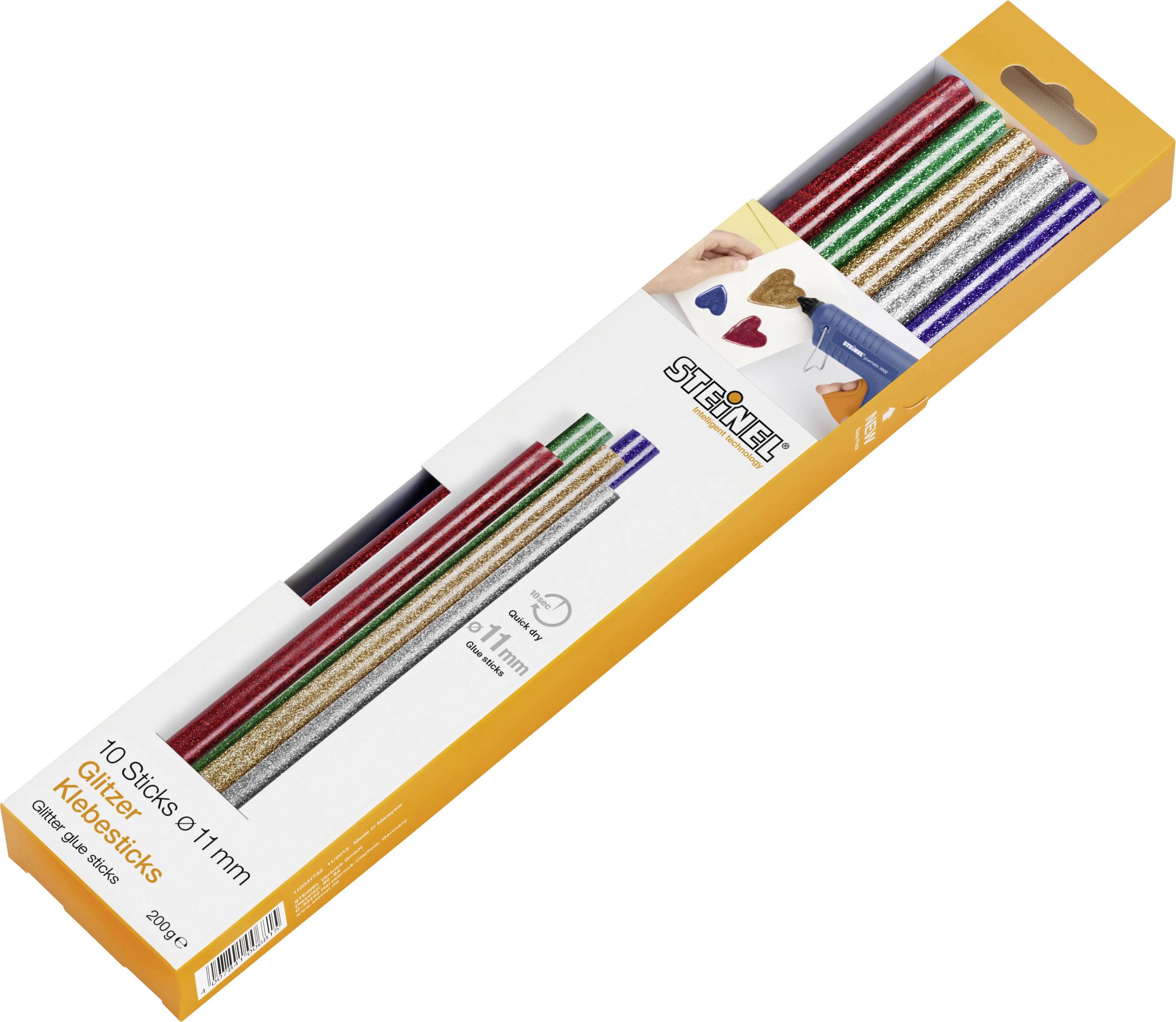 Steinel Heißklebesticks 11mm Gold, Silber, Grün, Blau, Rot 10St.