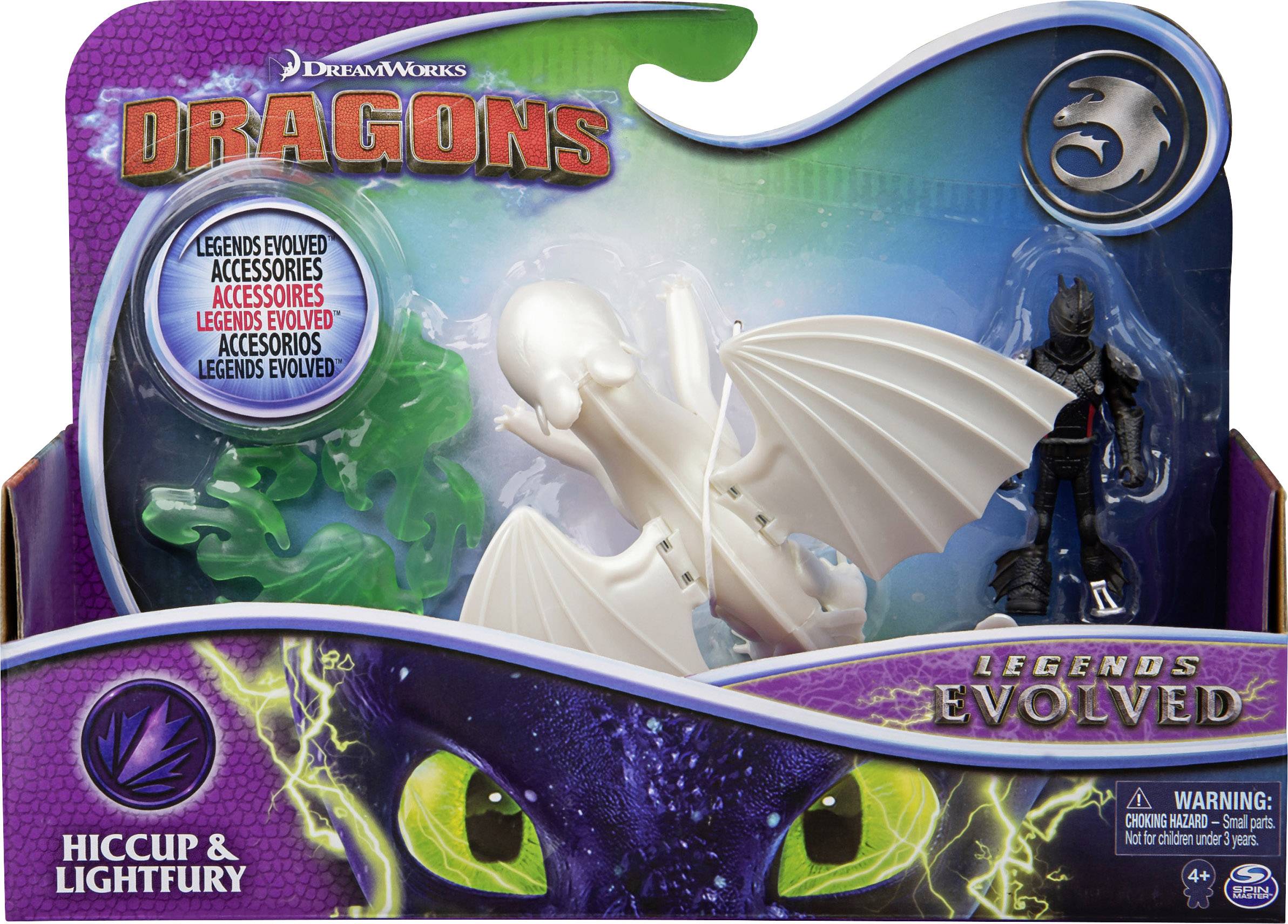 DreamWorks Dragons Legends Evolved, Hicks und Tagschatten, Drache mit Wikingerfigur und Zubehör