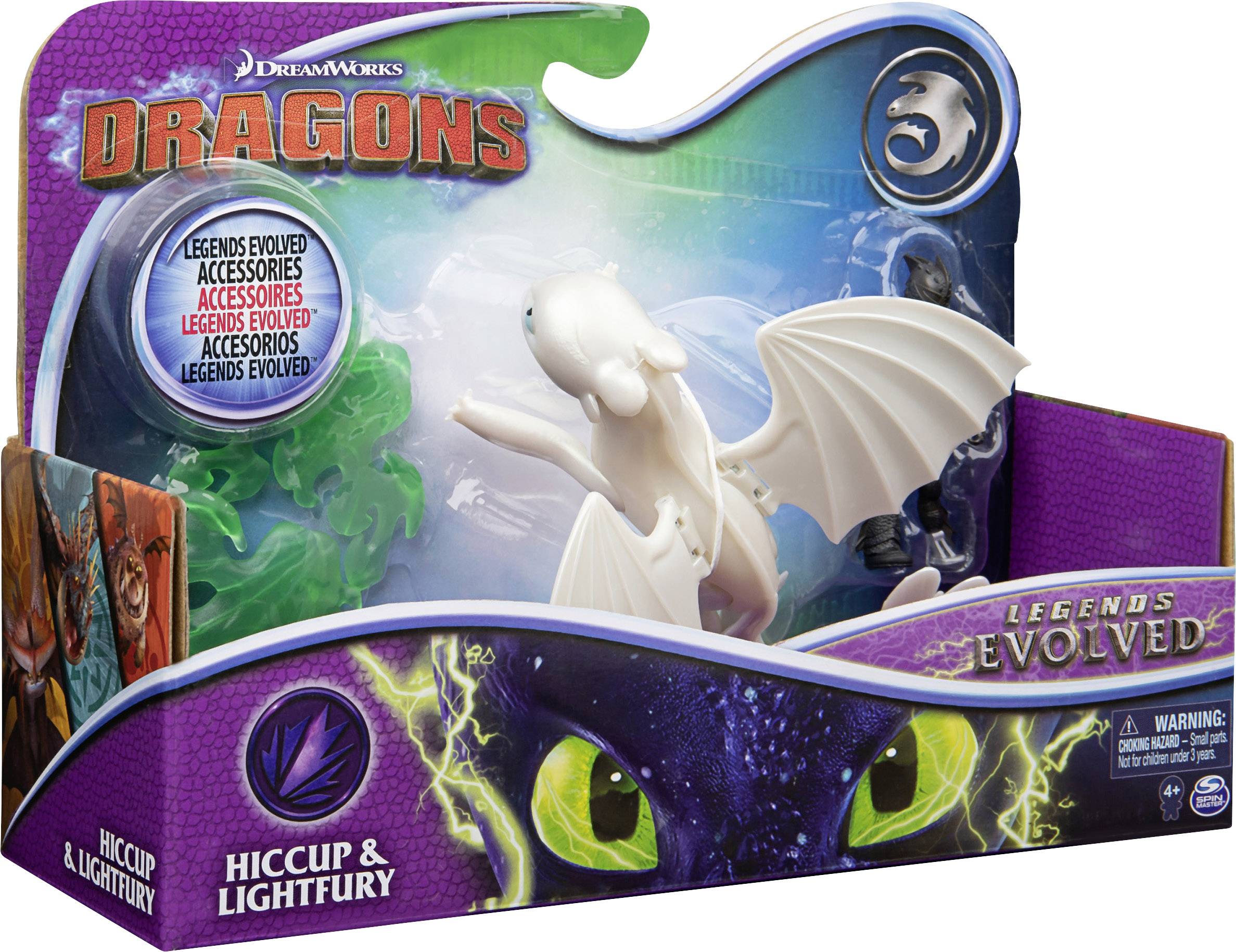 DreamWorks Dragons Legends Evolved, Hicks und Tagschatten, Drache mit Wikingerfigur und Zubehör