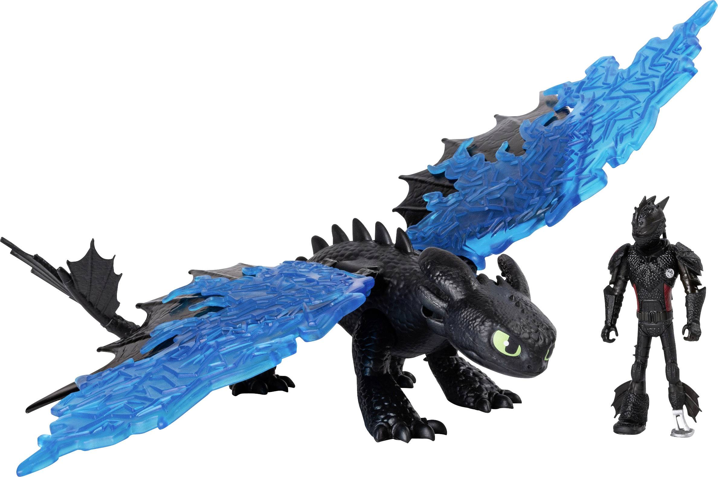 DreamWorks Dragons Legends Evolved, Hicks und Ohnezahn, Drache mit Wikingerfigur und Zubehör