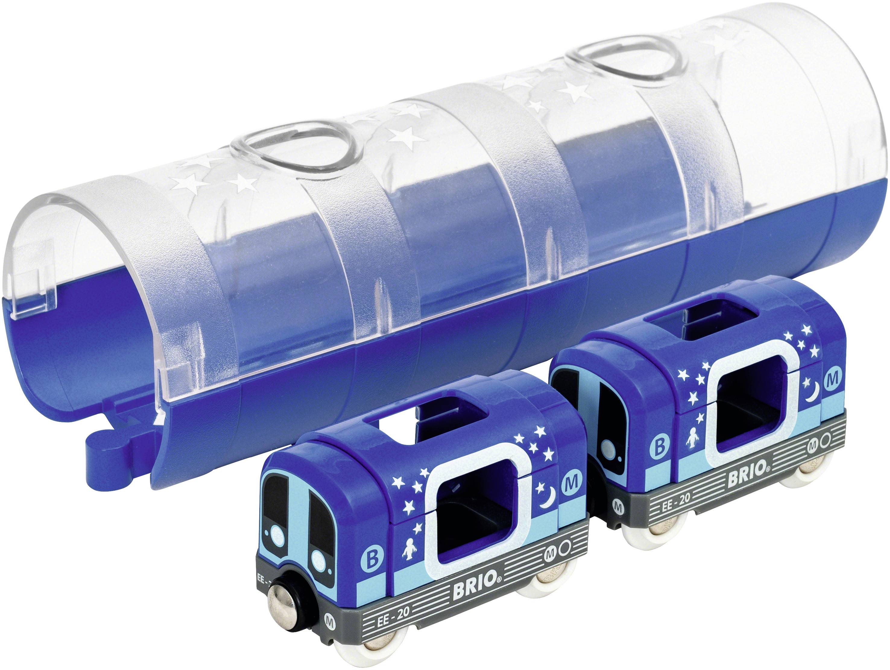 BRIO 33970, Modelleisenbahn/Eisenbahn, 0,3 Jahr(e), Blau, Silber, Transparent