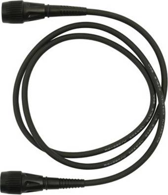 Ein schwarzes Audiokabel mit zwei Steckern an den Enden, geeignet für verschiedene Audio-Geräte und Anwendungen.