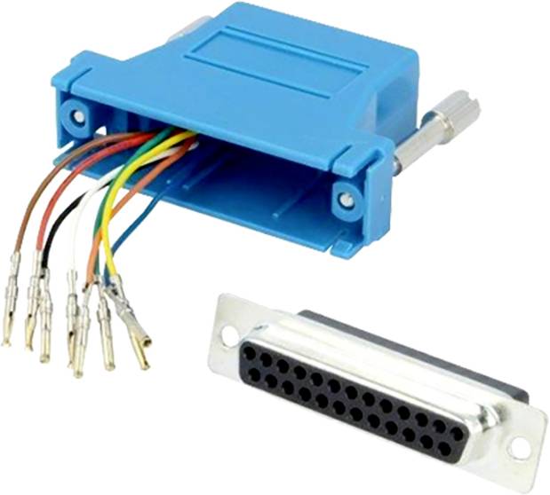 Encitech DA25-SMJ8-K-B-RC D-SUB Adapter D-SUB-Buchse 25pol. - RJ45-Buchse 8p8c