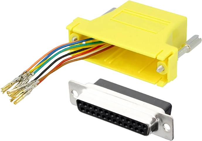 Encitech DA25-SMJ8-K-Y-RC D-SUB Adapter D-SUB-Buchse 25pol. - RJ45-Buchse 8p8c