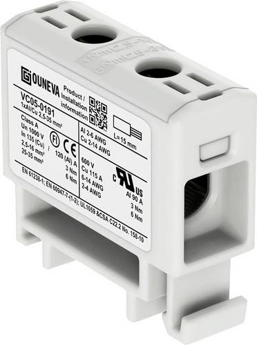 Ouneva Group VC05-0191 Verteilerblock Schrauben Grau 1 St.