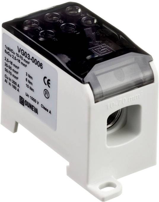 Ouneva Group VG03-0006 Verteilerblock Schrauben Grau 1 St.