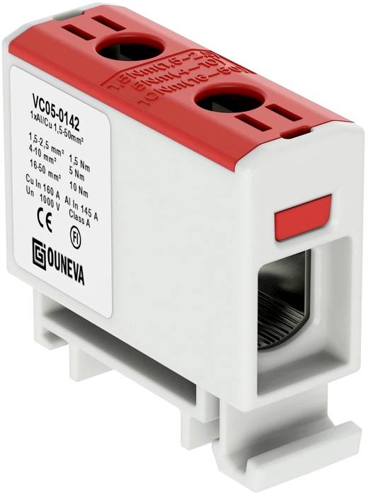 Ouneva Group VC05-0142 Verteilerblock Schrauben Rot 1 St.