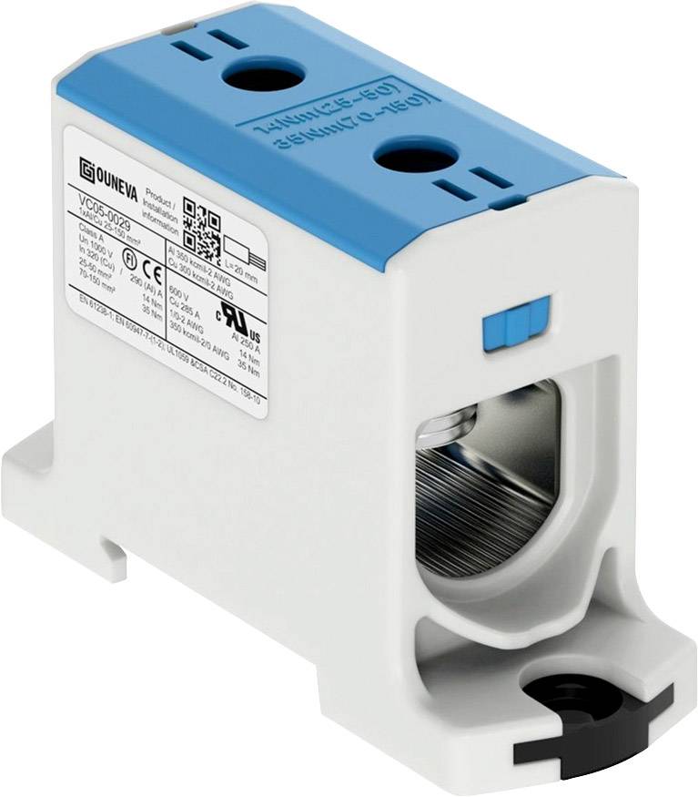 Ouneva Group VC05-0029 Verteilerblock Schrauben Blau 1 St.