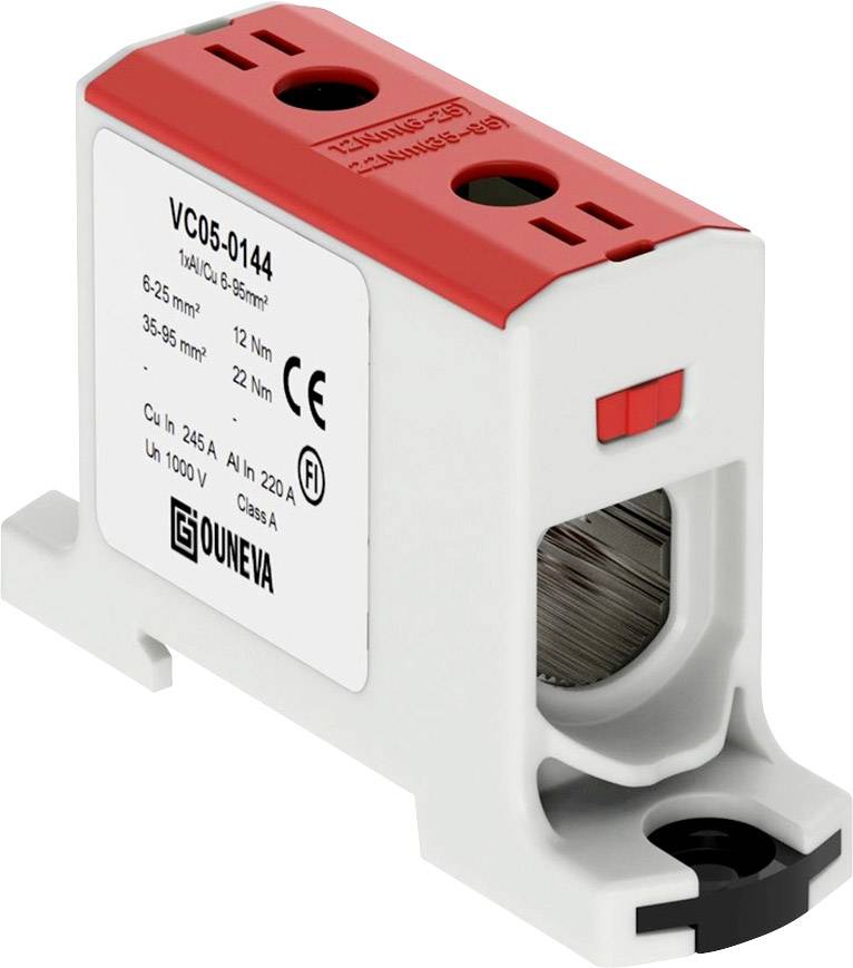 Ouneva Group VC05-0144 Verteilerblock Schrauben Rot 1 St.