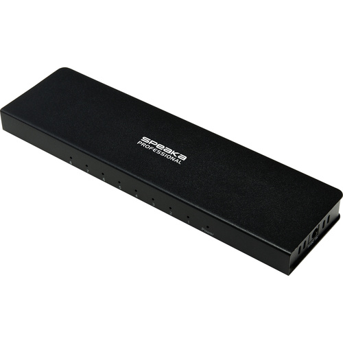 SpeaKa Professional SP-HDS-280 8 Port HDMI-Splitter Ultra HD-fähig 3840 x 2160 Pixel Schwarz