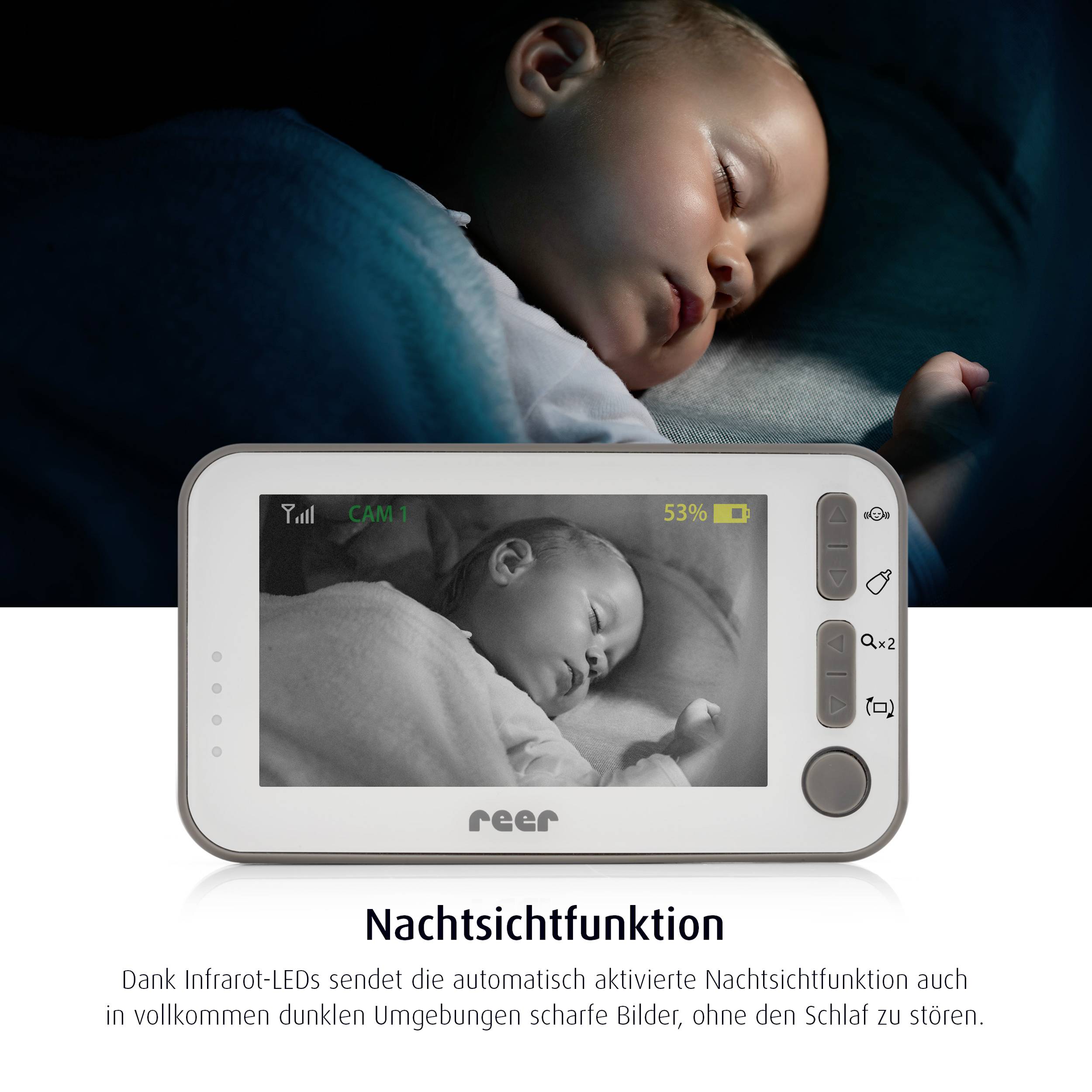 REER 80430 Babyphone mit Kamera Funk 2.4GHz