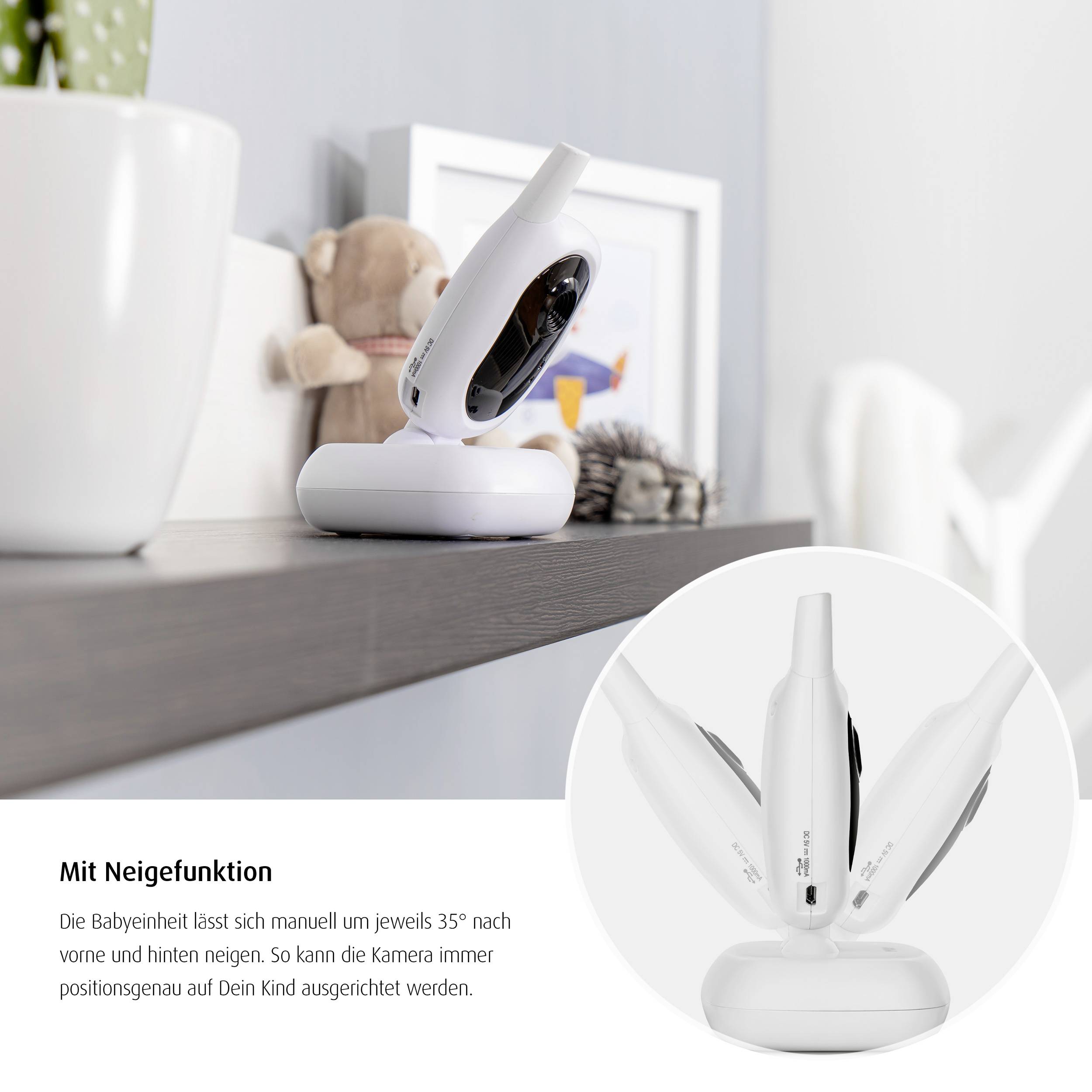 REER 80430 Babyphone mit Kamera Funk 2.4GHz