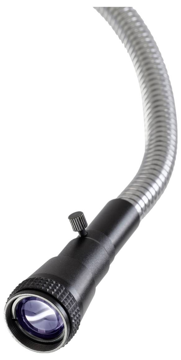 Flexibler Schwanenhals mit LED-Licht am Ende, geeignet für gezielte Beleuchtung in schwer zugänglichen Bereichen.