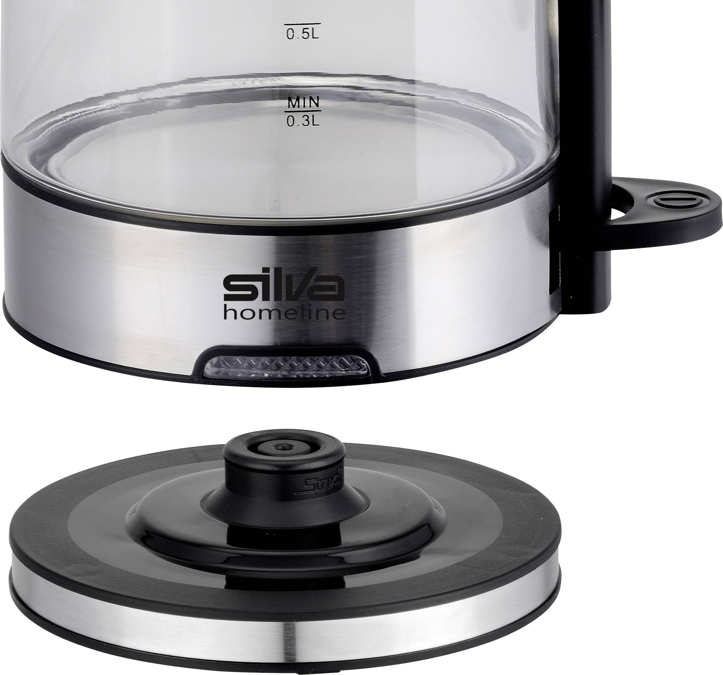 Silva Homeline KL-G 2006 Wasserkocher schnurlos Schwarz, Edelstahl (gebürstet)