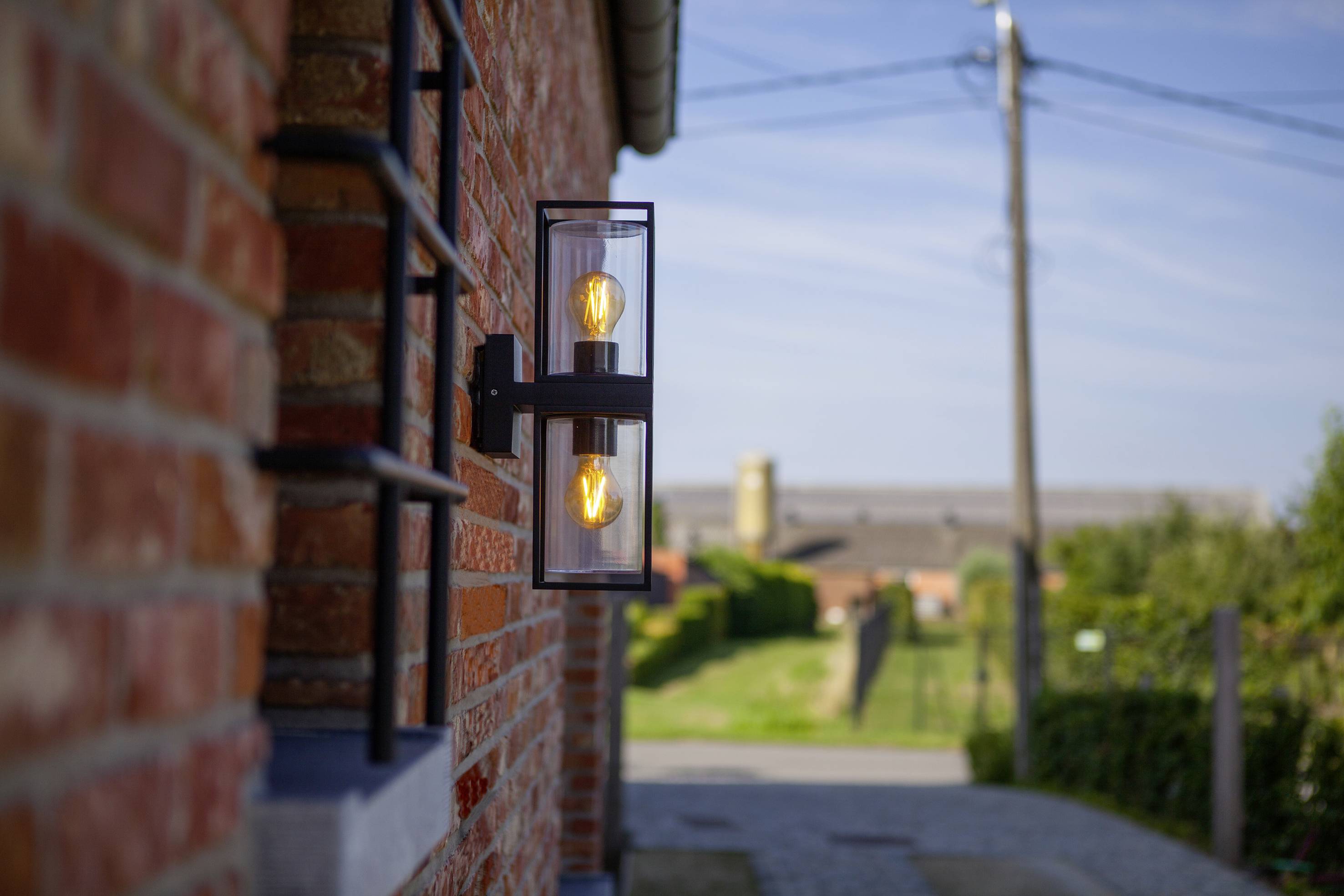 Lutec Flair 5288804012 Außenwandleuchte LED E27 80W Schwarz (matt)