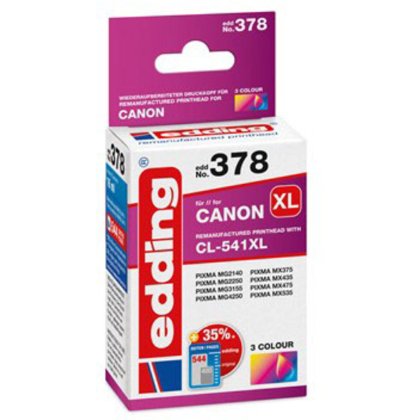 Edding Druckerpatrone ersetzt Canon CL-541 XL Kompatibel Cyan, Magenta, Gelb EDD-378 18-378