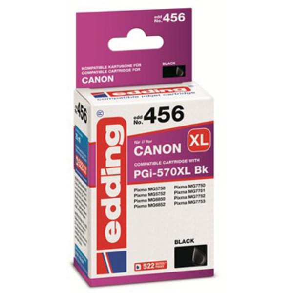 Edding Druckerpatrone ersetzt Canon PGI-570PGBK XL Kompatibel Schwarz EDD-456 18-456