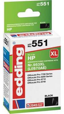 Edding Druckerpatrone ersetzt HP 953XL (L0S70AE) Kompatibel Schwarz EDD-551 18-551