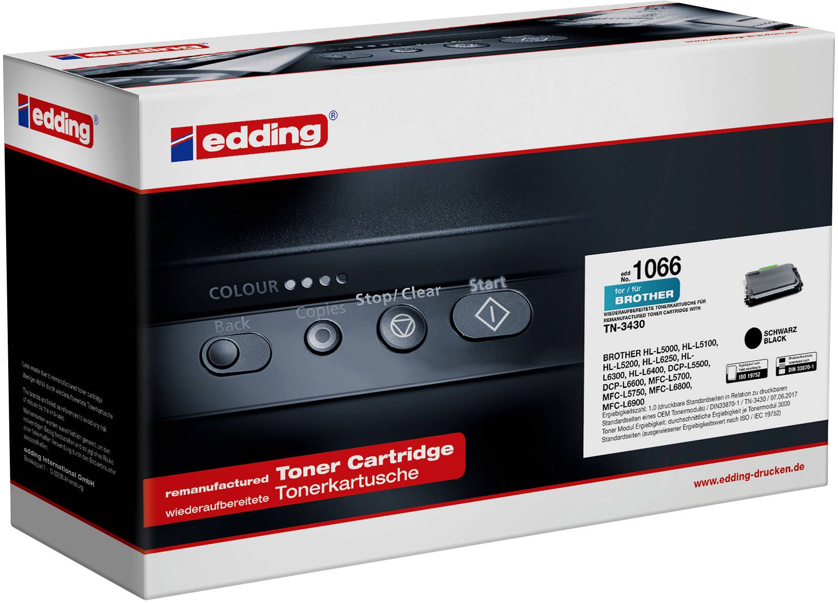 Edding Toner ersetzt Brother TN-3430 Kompatibel Schwarz 3000 Seiten EDD-1066 18-1066