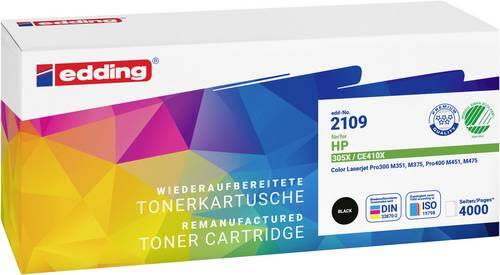 Edding Toner ersetzt HP 305X (CE410X) Kompatibel Schwarz 4000 Seiten EDD-2109 18-2109