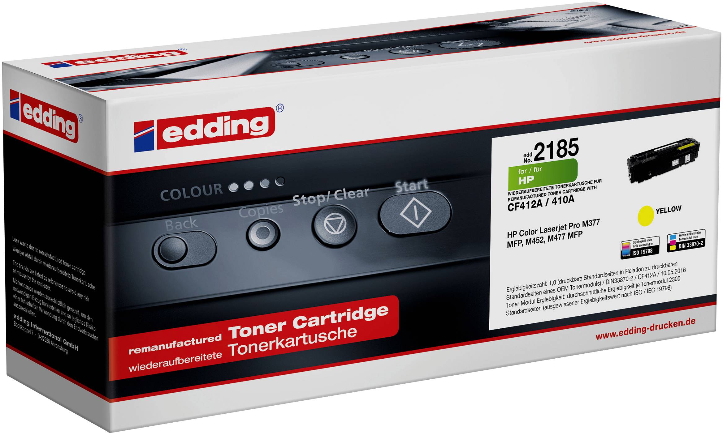Edding Toner ersetzt HP 410A (CF412A) Kompatibel Gelb EDD-2185 18-2185