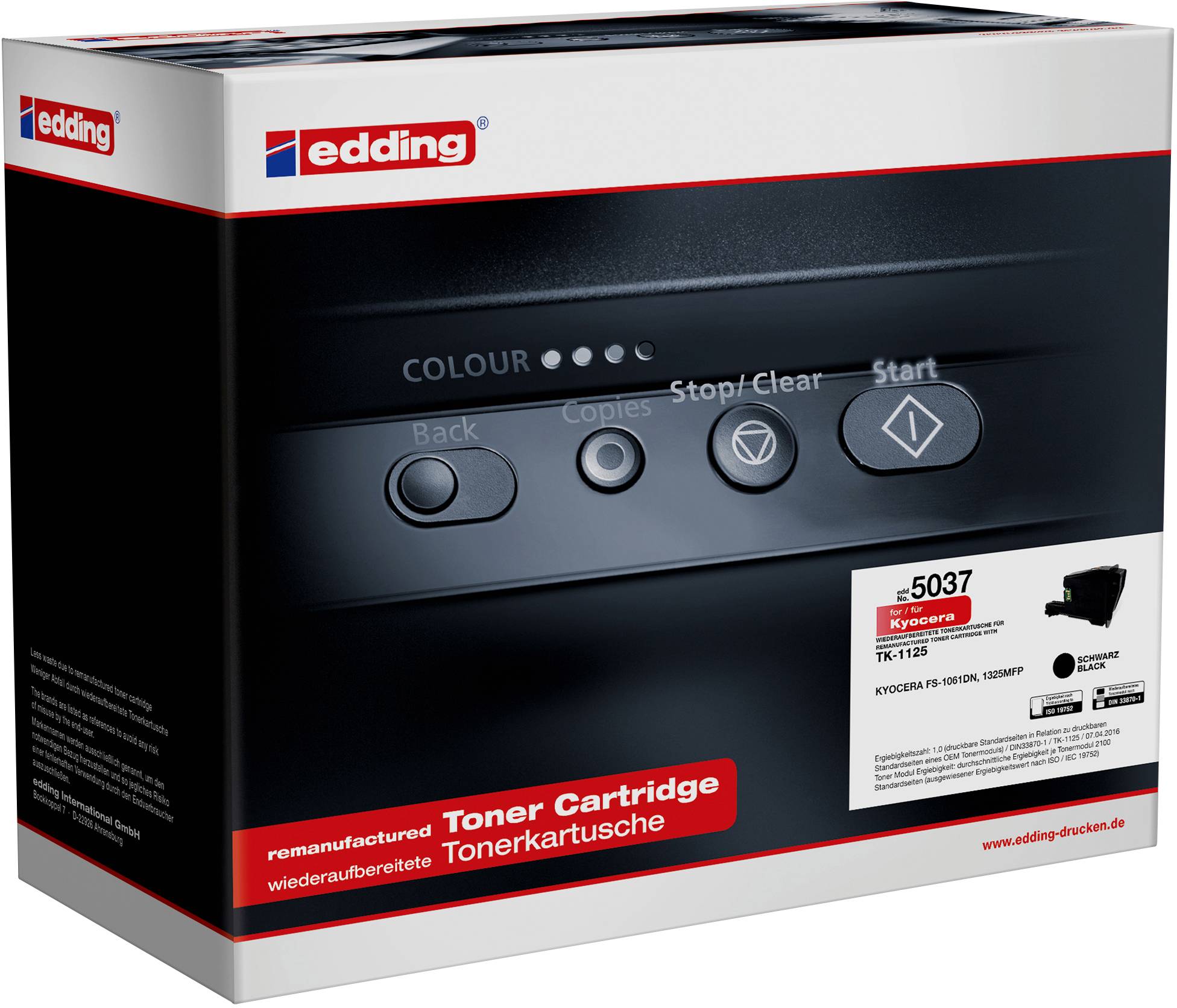 Edding Toner ersetzt Kyocera TK-1125 Kompatibel Schwarz 2100 Seiten EDD-5037 18-5037