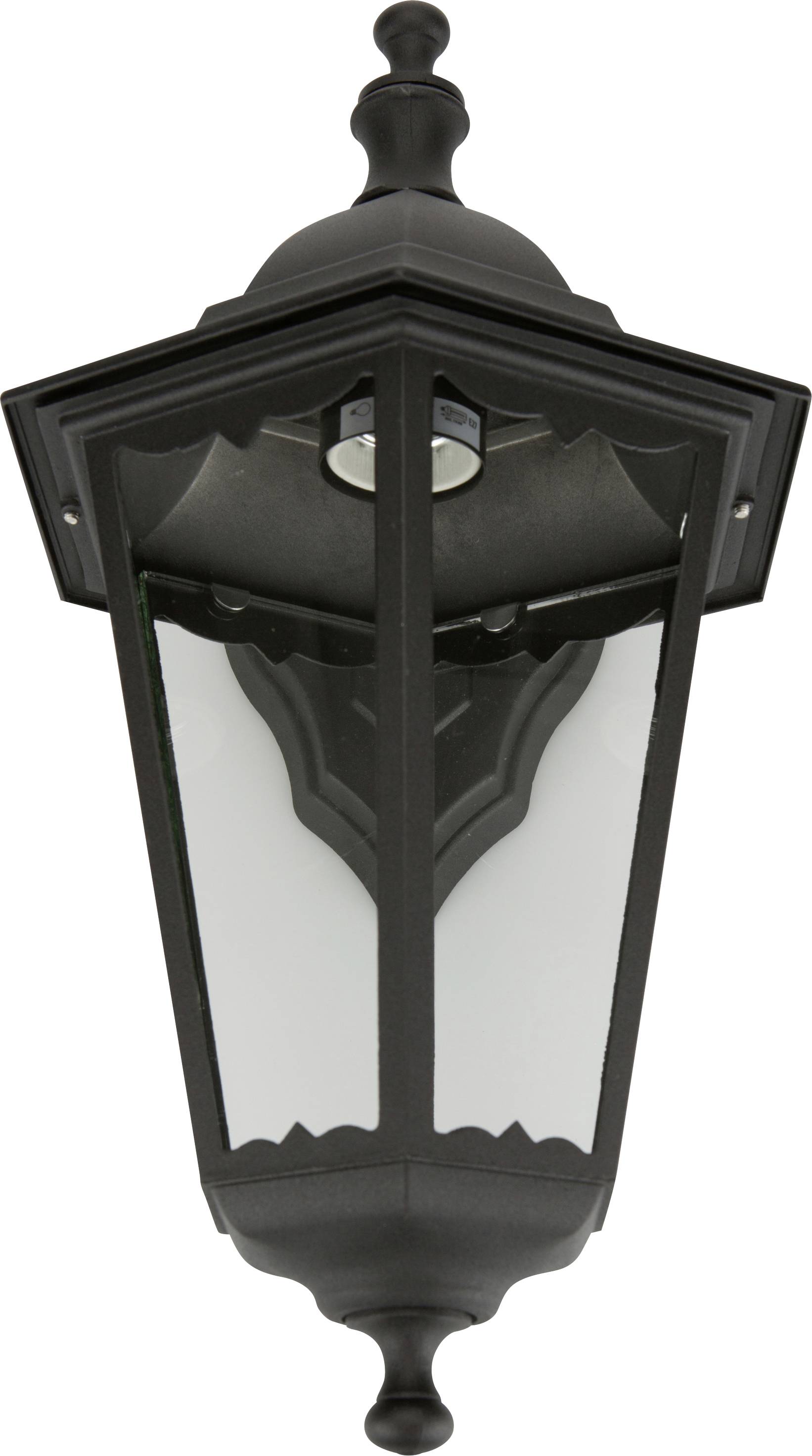 Smartwares Wandleuchte Classico Aluminium/Glas/schwarz 10.009.09 Außenwandleuchte E27 Schwarz