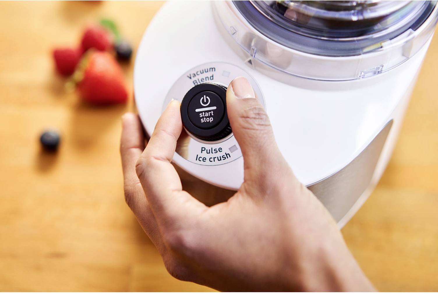 Krups Freshboost Vakuum Standmixer 800W Edelstahl (gebürstet), Weiß