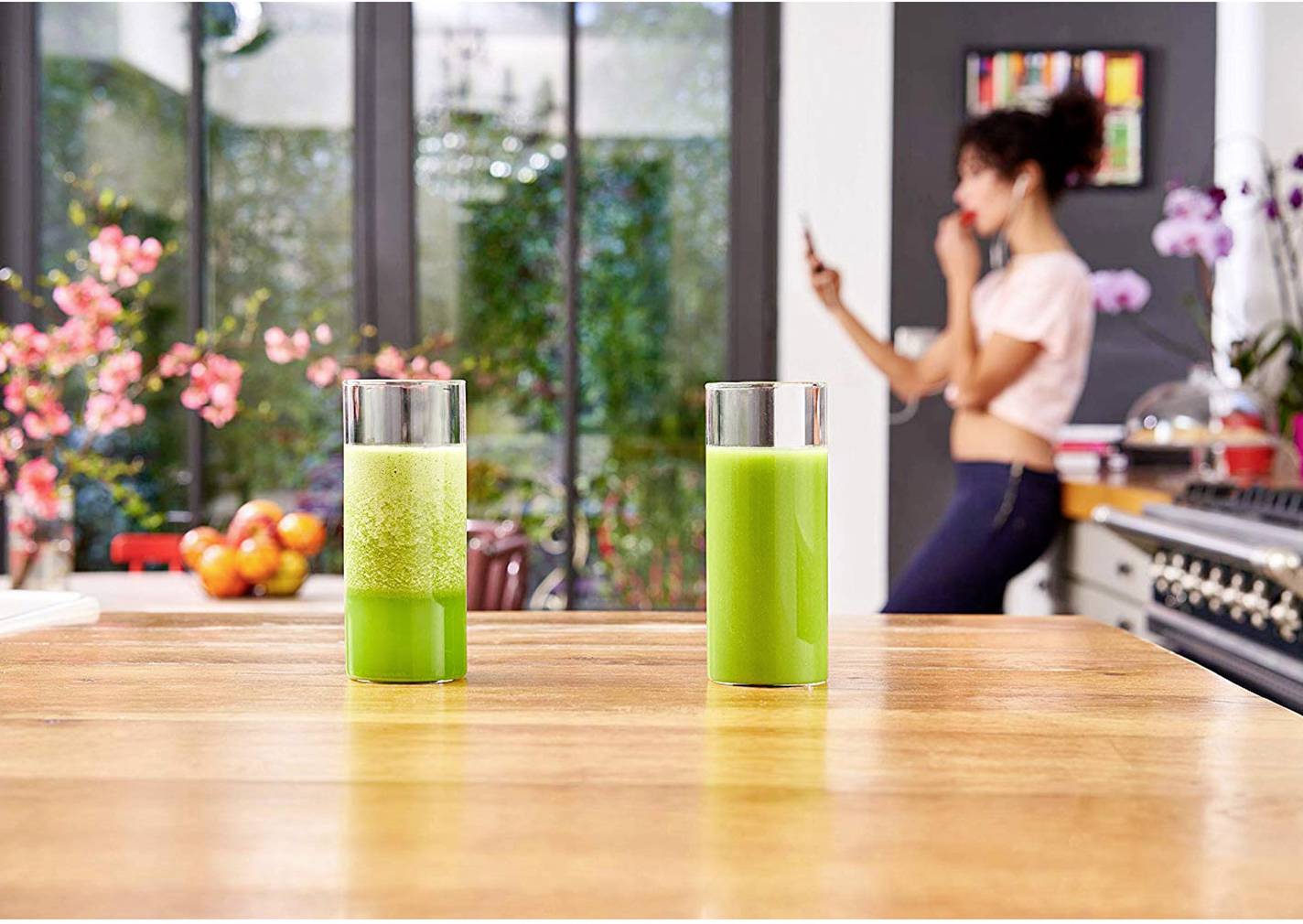 Krups Freshboost Vakuum Standmixer 800W Edelstahl (gebürstet), Weiß