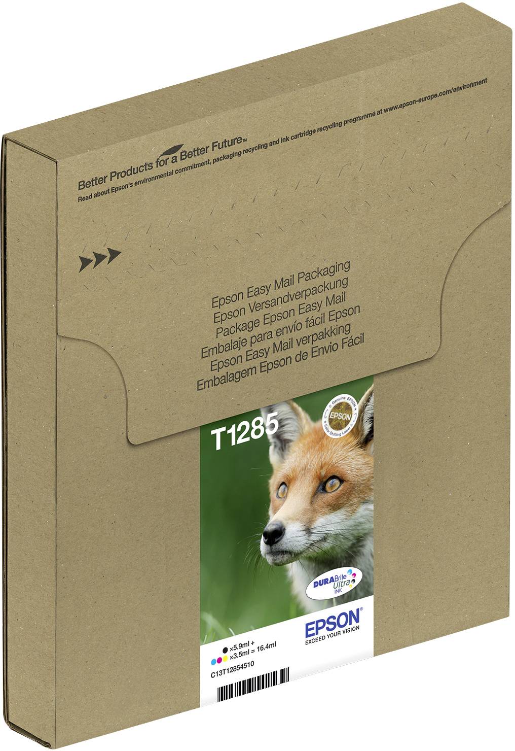 Epson Druckerpatrone T1285 Easy Mail Packaging Original Kombi-Pack Schwarz, Cyan, Magenta, Gelb C13T12854511