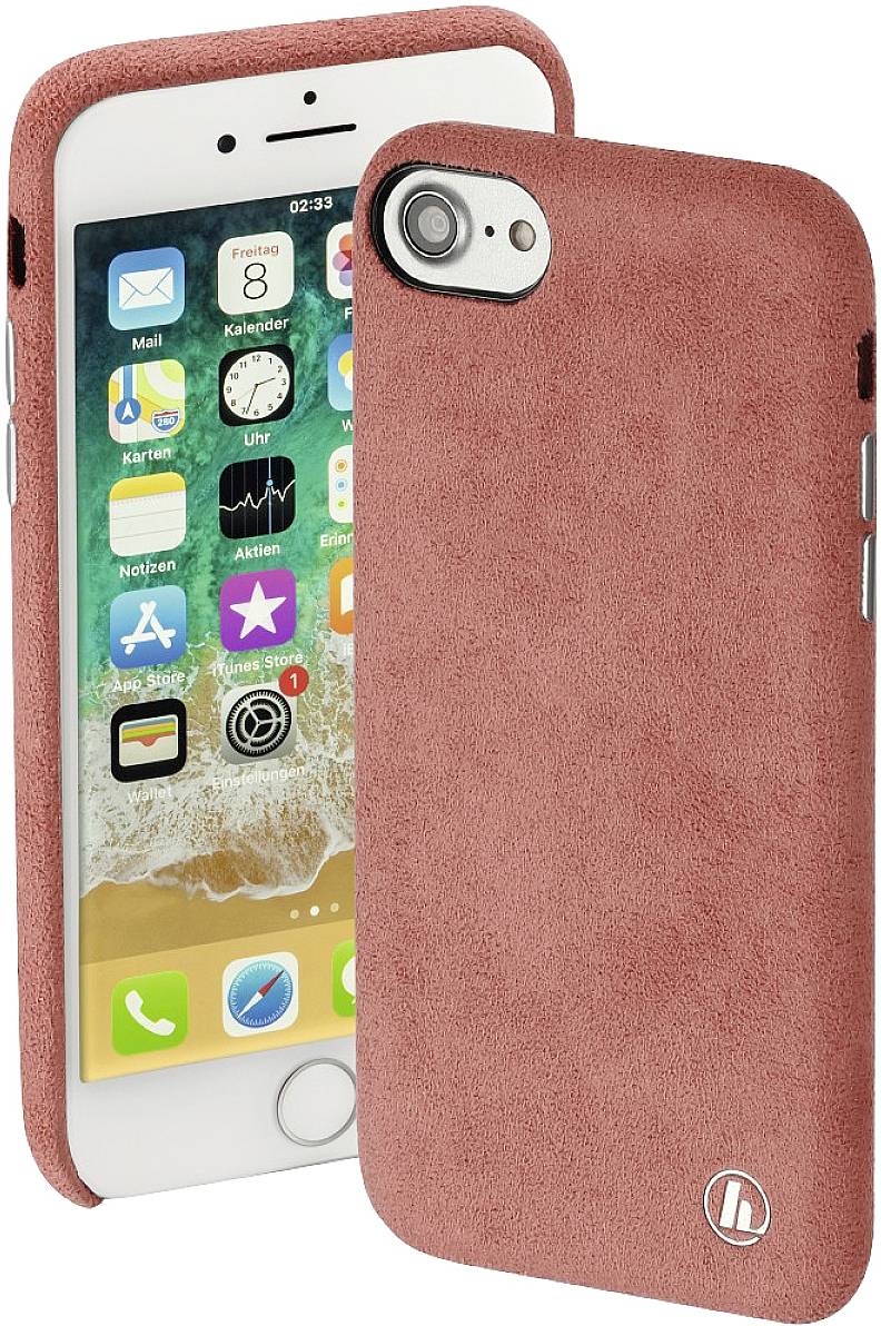 Hama Finest Touch Cover Apple iPhone 6, iPhone 6S, iPhone 7, iPhone 8, iPhone SE (2. Generation), iPhone SE (3. Generation) Coral Induktives Laden