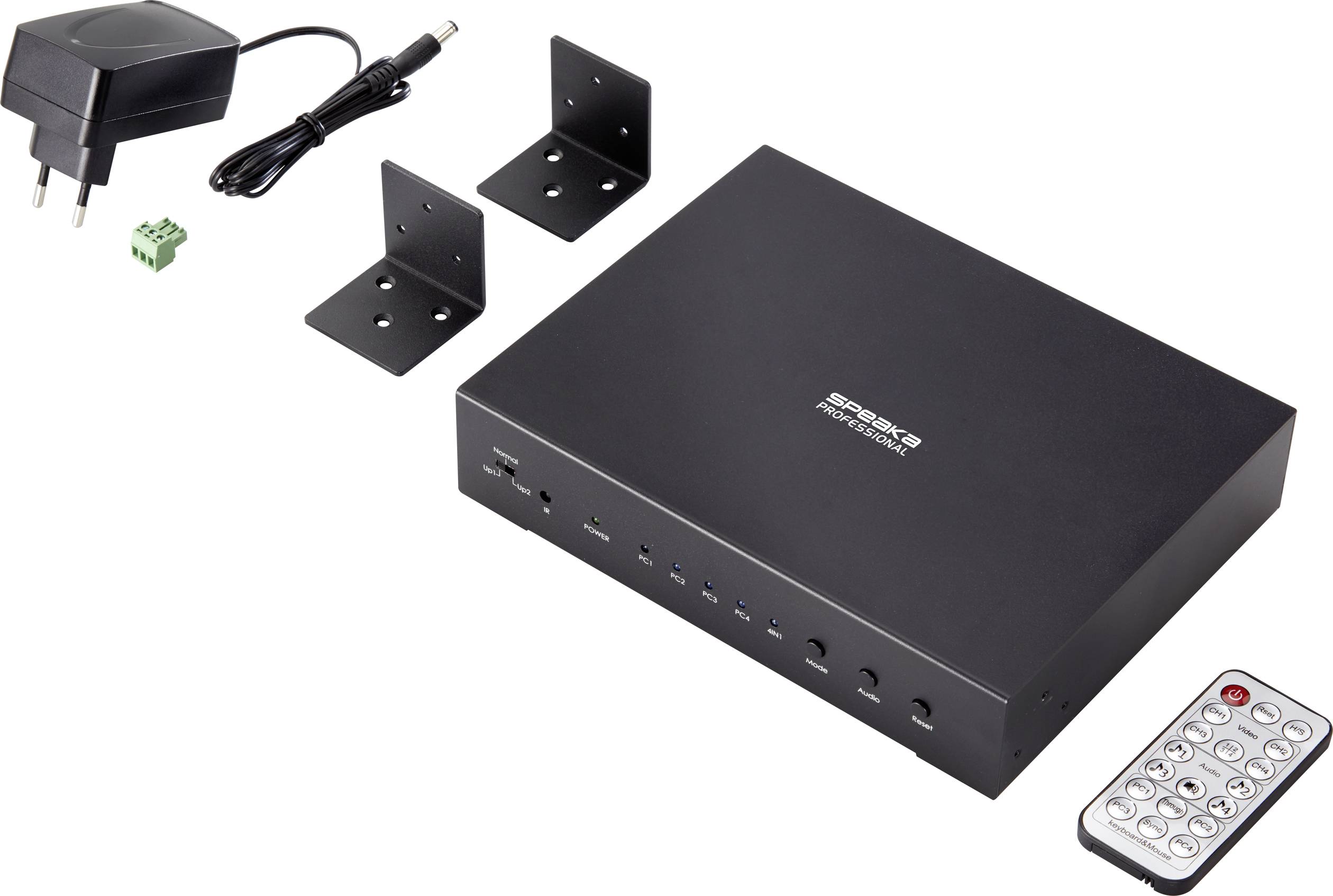 SpeaKa Professional SP-KVM-340 4 Port KVM-Umschalter