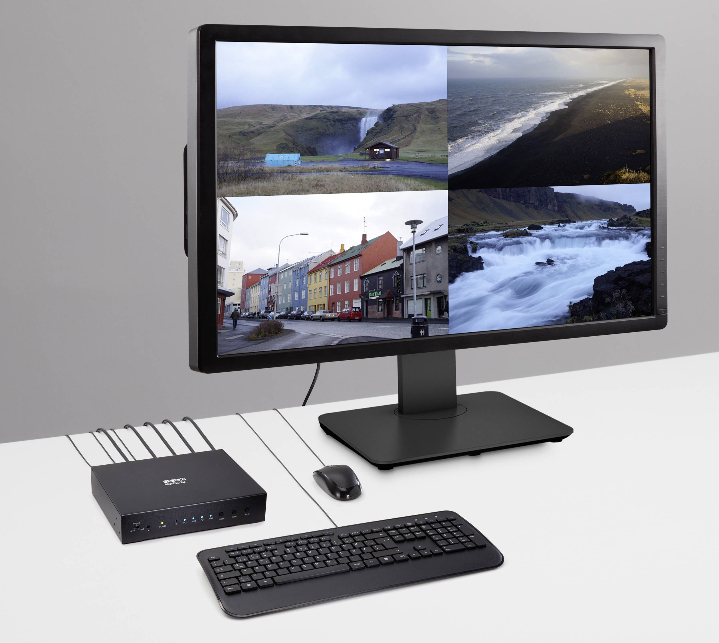 SpeaKa Professional SP-KVM-340 4 Port KVM-Umschalter