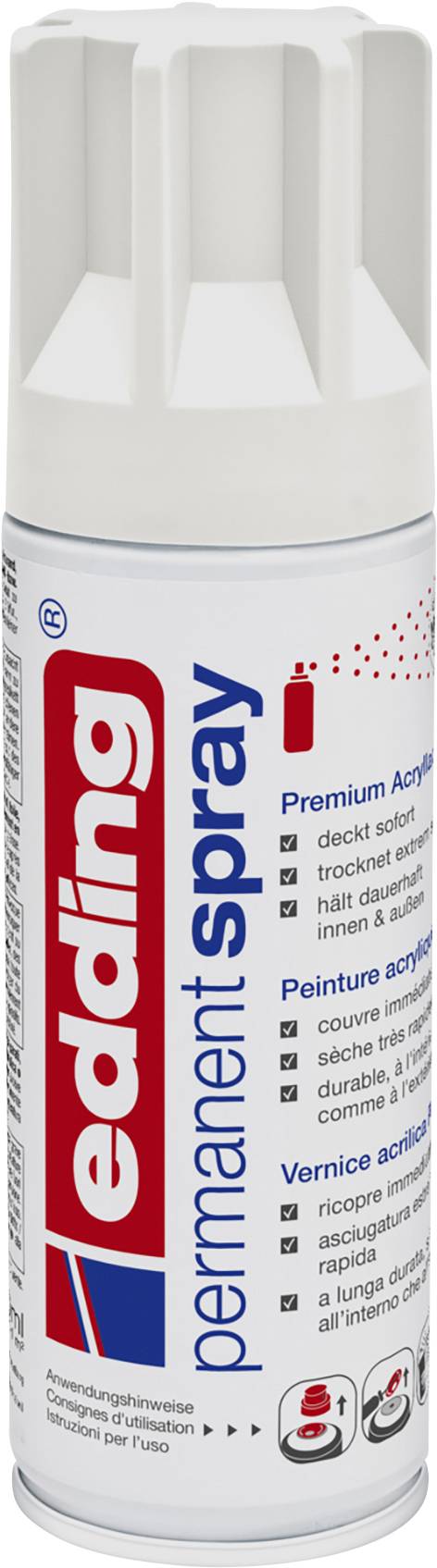 Edding 4-5200922 Spray 5200 Farbe: verkehrsweiß seidenmatt RAL 9016 200ml